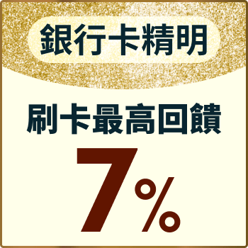 【銀行卡精明】刷卡最高回饋7%